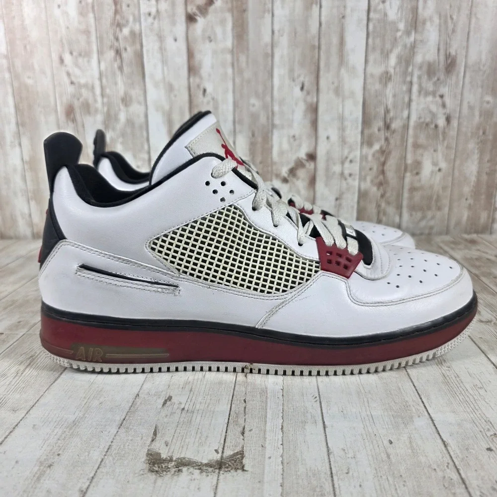 Jordan AJF 4‎ Fusion Fire Red White Black Mens Sneakers 364342-161 Size 13 2009
